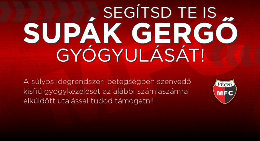 Segítsd te is Supák Gergő gyógyulását!