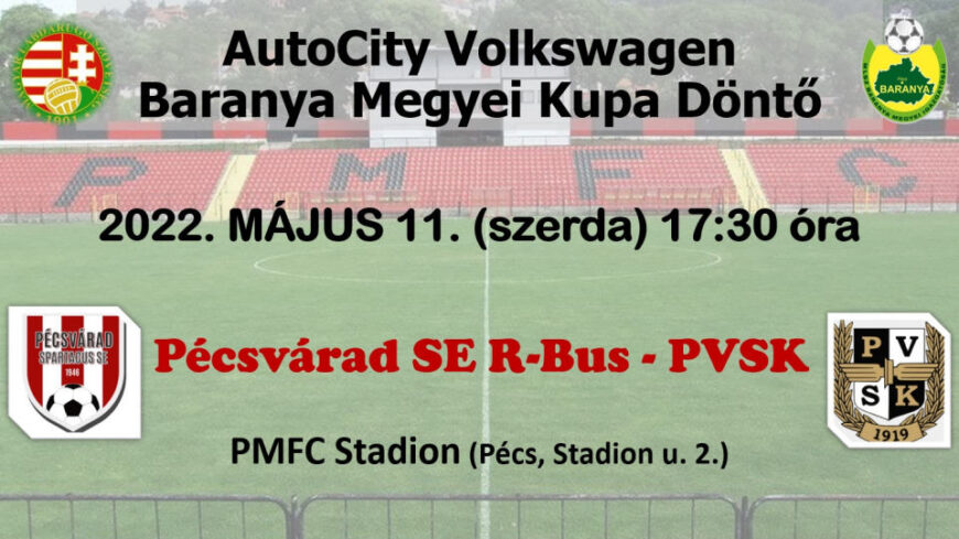 Szerdán megyei kupadöntő a PMFC Stadionban
