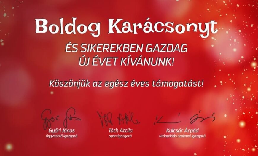 Áldott ünnepeket kívánunk!